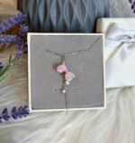 Handmade Lily of the Valley Resin Necklace– Double Flower Design - Image 5