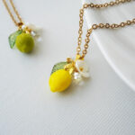 Handmade Czech Glass One Lemon Necklace - Image 5
