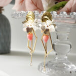 Baroque Cherry Blossom Strawberry Earrings: Resin, Sterling Silver Earring Hook - Image 5