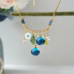 Handmade Resin Blueberry Necklace: Cottagecore Fruit Charm