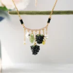 Handmade Czech Glass Blackberry Necklace