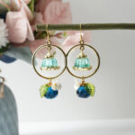 Handmade Resin Pudding & Berry Dangle Earrings: Sterling Silver Hooks - Image 7