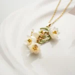 Handmade Resin Lily of the Valley Necklace: Nature-Inspired Floral Pendant - Image 3