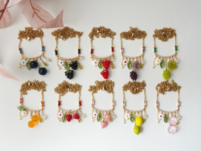 Handmade Resin Grape Necklace - Image 6