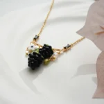 Handmade Czech Glass Blackberry Necklace - Image 2