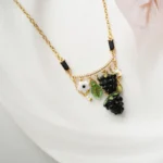 Handmade Czech Glass Blackberry Necklace - Image 3