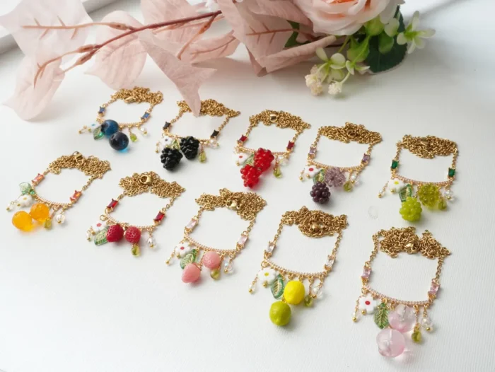 Handmade Czech Glass Blackberry Necklace - Image 5