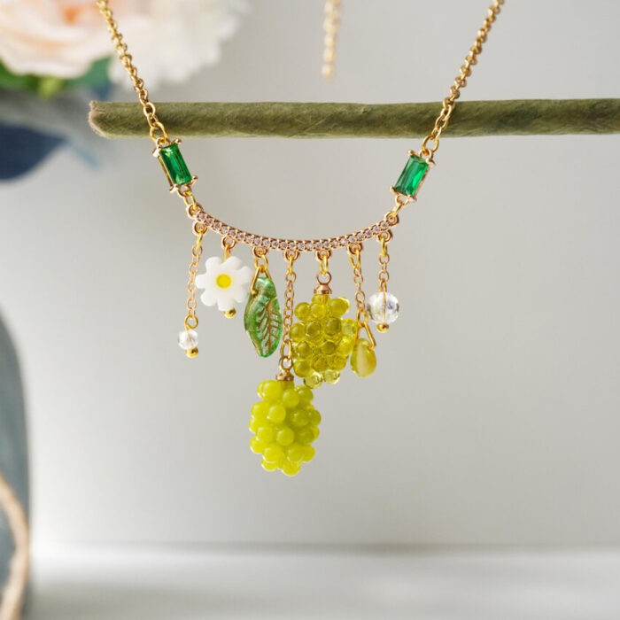 Handmade Resin Grape Necklace - Image 8