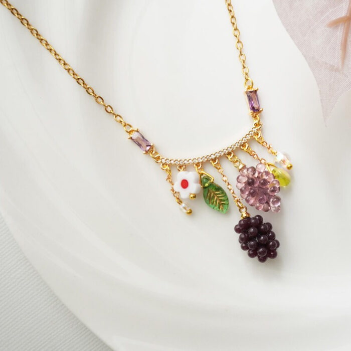 Handmade Resin Grape Necklace - Image 13