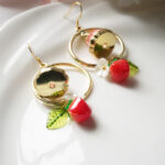Handmade Resin Pudding & Berry Dangle Earrings: Sterling Silver Hooks - Image 6