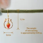 Handmade Clay Strawberry Hoop Earrings: Fruit Jewelry with Bow - Image 4