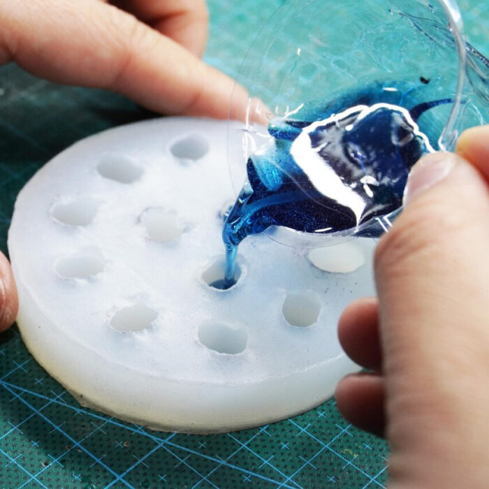 Handmade Resin Butterfly Earrings: Blueberry Charm, Nature Jewelry - Image 8