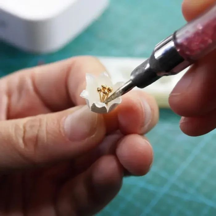 Handmade Resin Lily of the Valley Necklace: Nature-Inspired Floral Pendant - Image 9