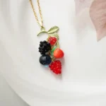 Handmade Resin Berries Necklace - Image 3