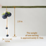 Handmade Polymer Clay Blueberry Dangle Earrings – Long Fruit Chain Earrings - Image 5