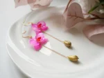 Handmade Orchid Flower Earrings - Image 11