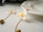 Handmade Orchid Flower Earrings - Image 4