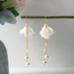 Handmade Resin Iris Flower Earrings
