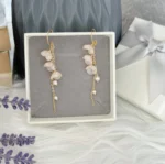 Handmade Resin Lily of the Valley Pearl Drop Earrings - Image 7
