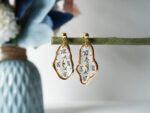 Handmade Resin Dali Melting Clock Earrings | Quirky Salvador Timepiece Jewelry - Image 2